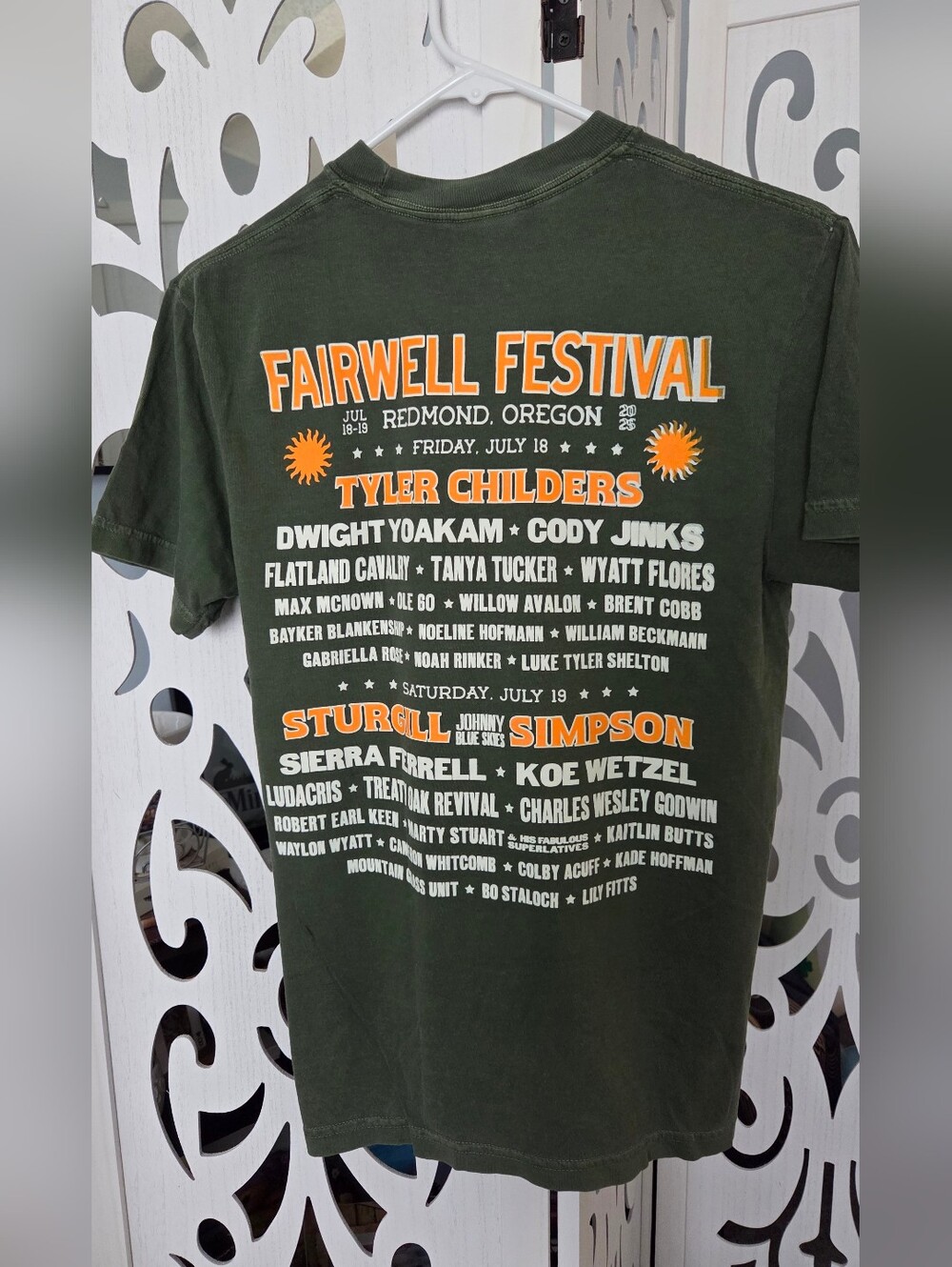 Fairwell Music Festival T-Shirt Small S Comfort Colors 2025 Tour Tyler Childers - Picture 2 of 7